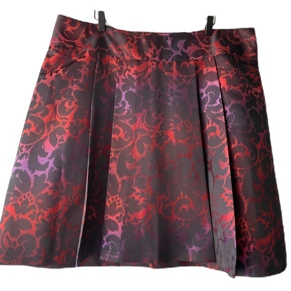 Lane Bryant EUC Purple-Multi, Jacquard, Pleated Skirt, Size 20 - Picture 3 of 4